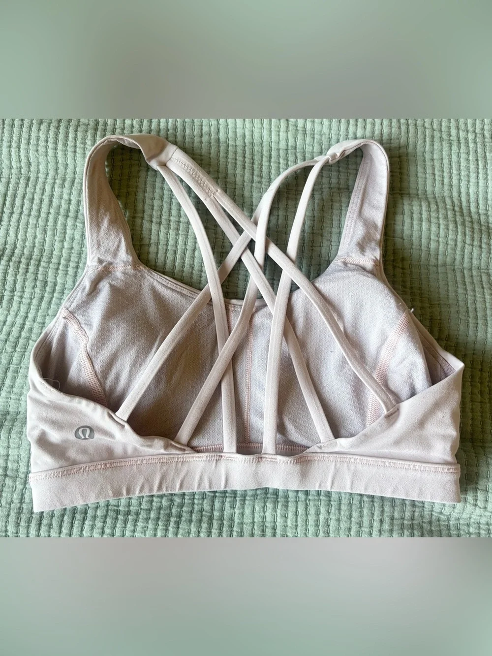 Light Pink Strappy Sports Bra Lululemon